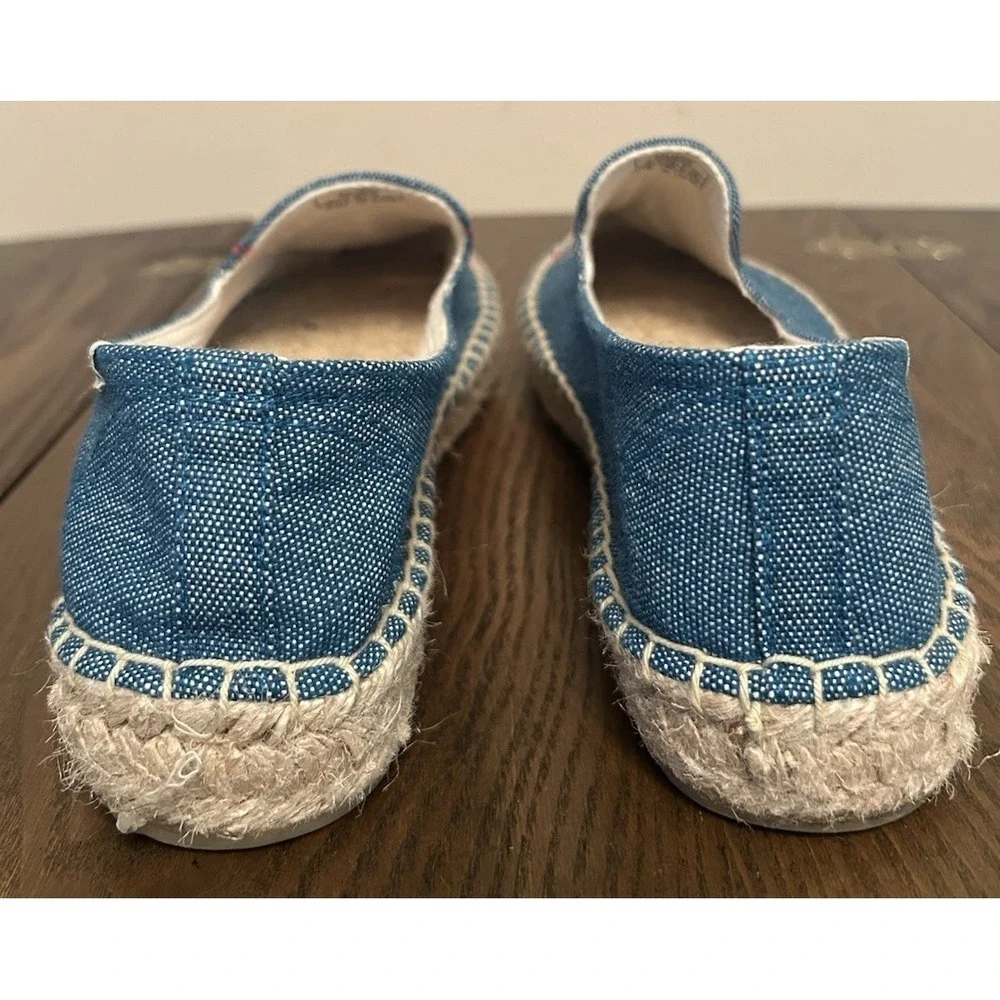 Soludos espadrilles blue canvas‎ shoes Southwestern embroidered Size 8.5 Women's